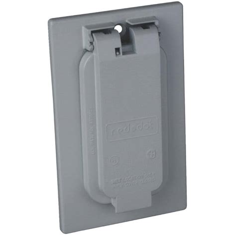 red dot weatherproof receptacle cover